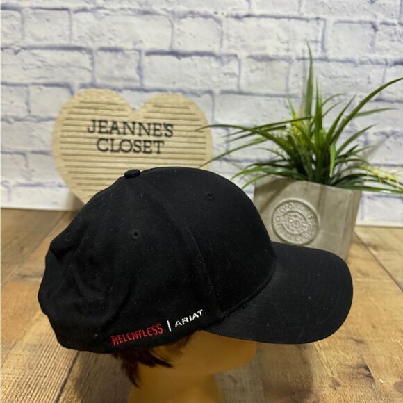 Ariat Relentless Black Snapback Cotton Hat OS Embroidered - Picture 2 of 9